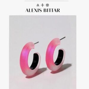 Alexis Bittar small pink hoop earringsgs